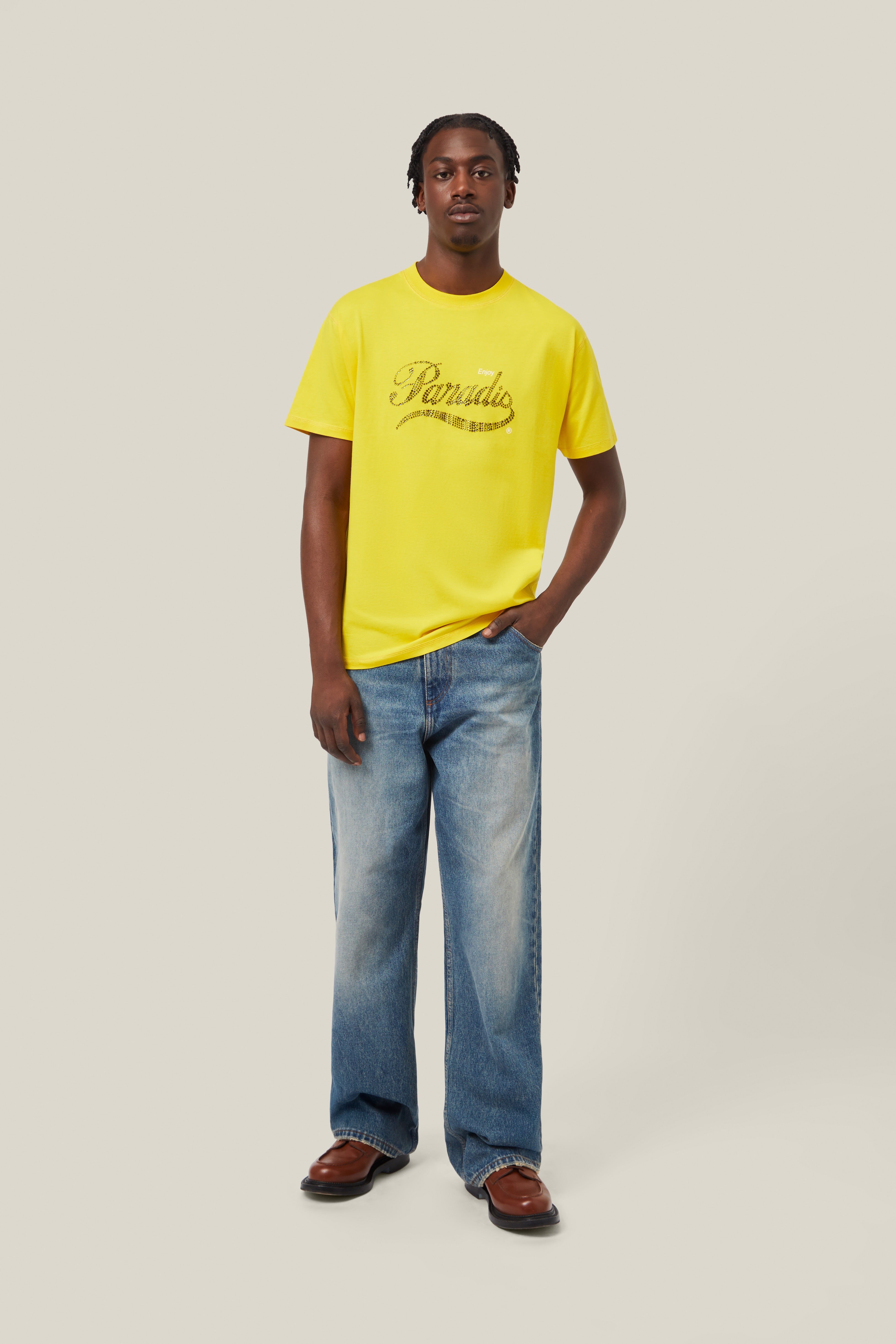"Enjoy Paradis" Crystal Rhinestone T-Shirt