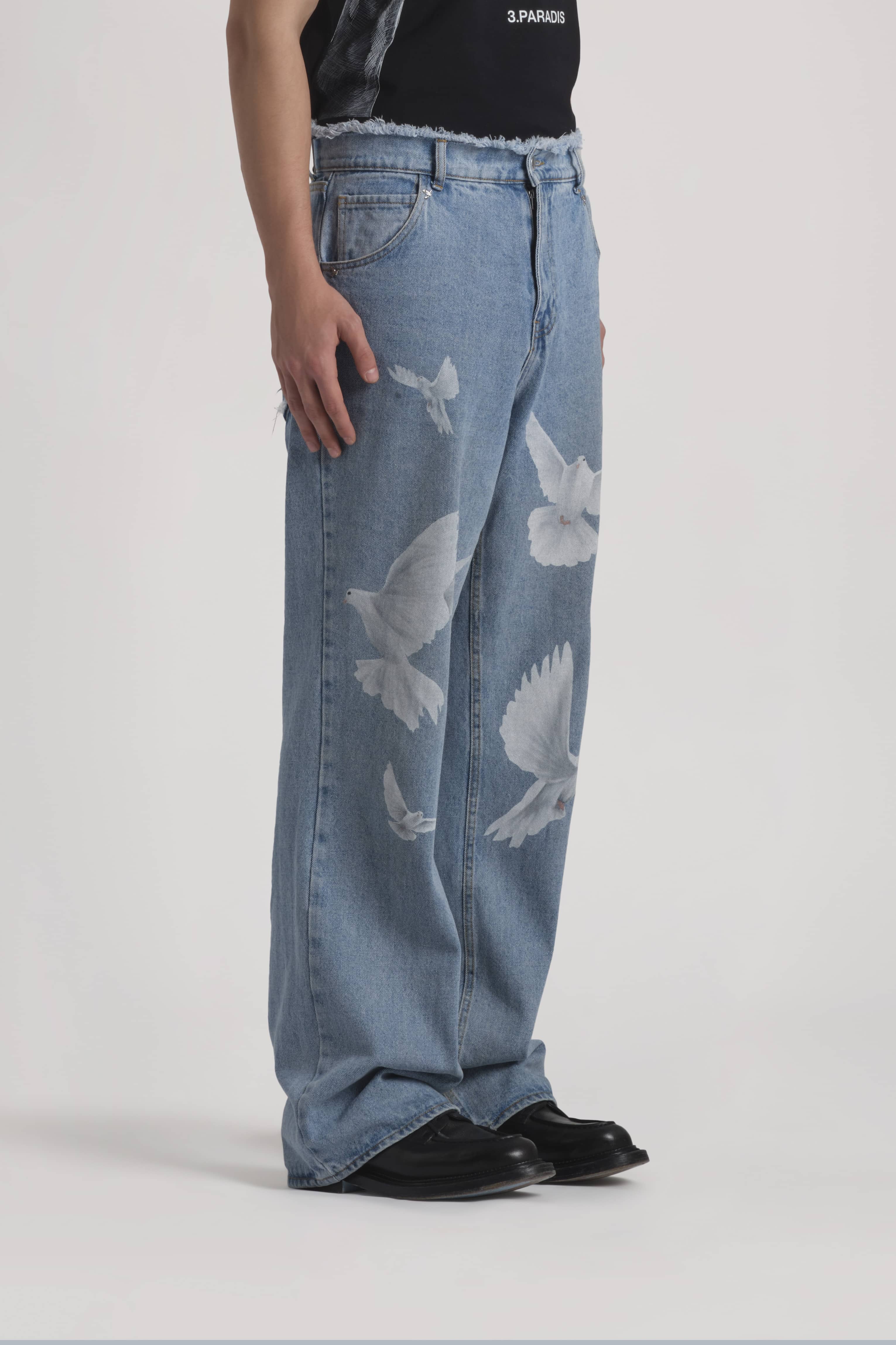 3.PARADIS] 19AW デニムドッキング イージートラックパンツ 30｜メンズ