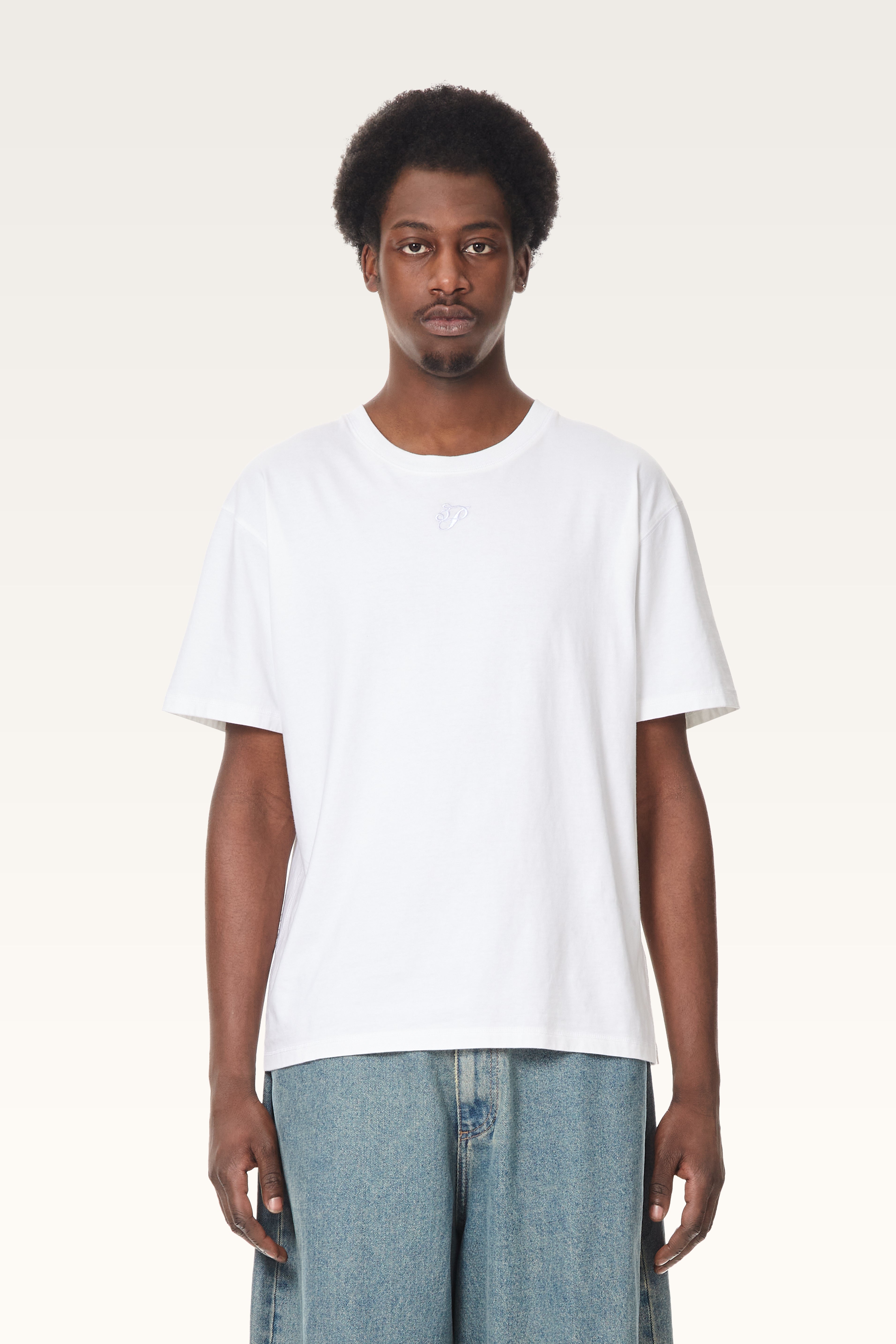 3P Cursive Logo Embroidered T-Shirt