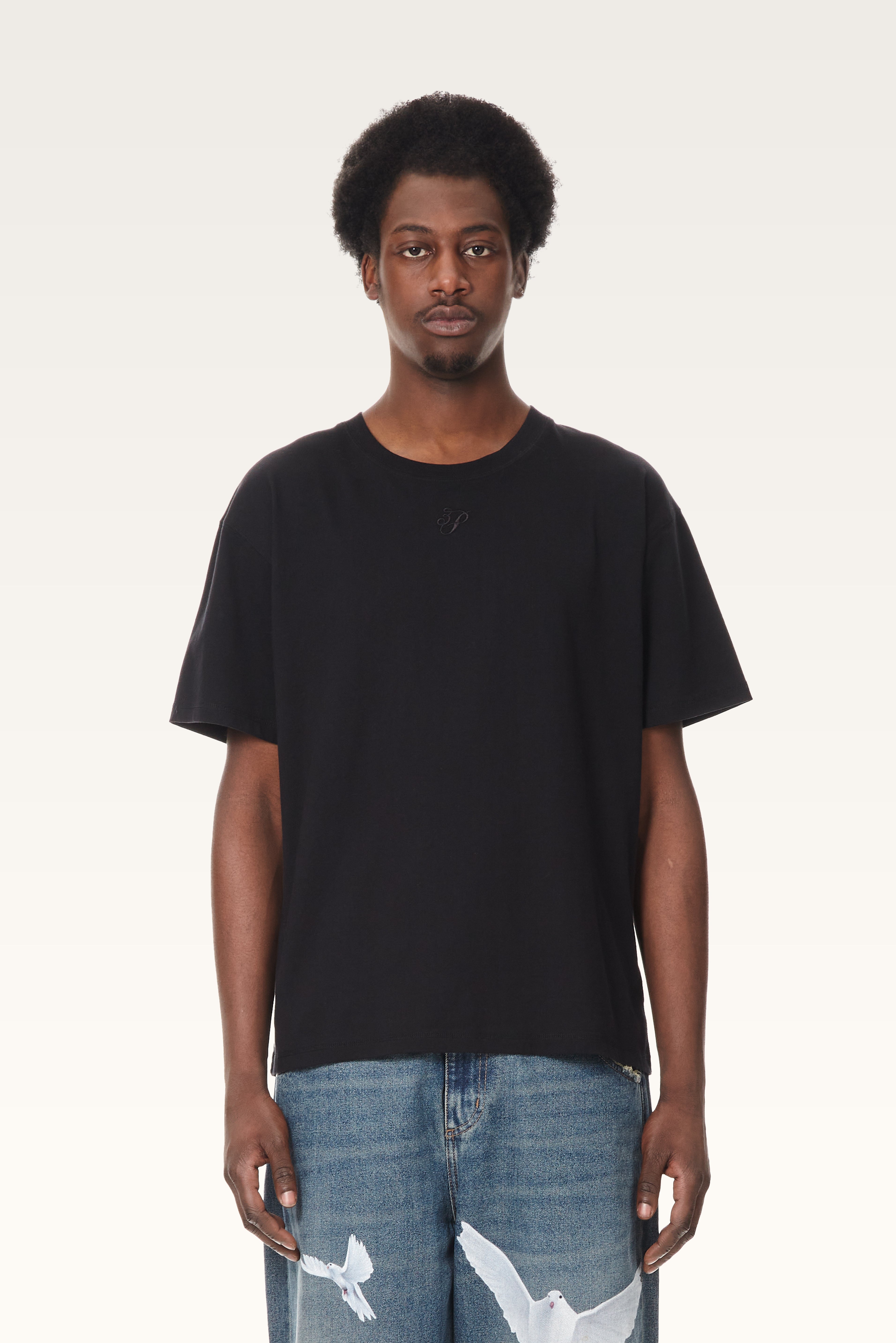 3P Cursive Logo Embroidered T-Shirt