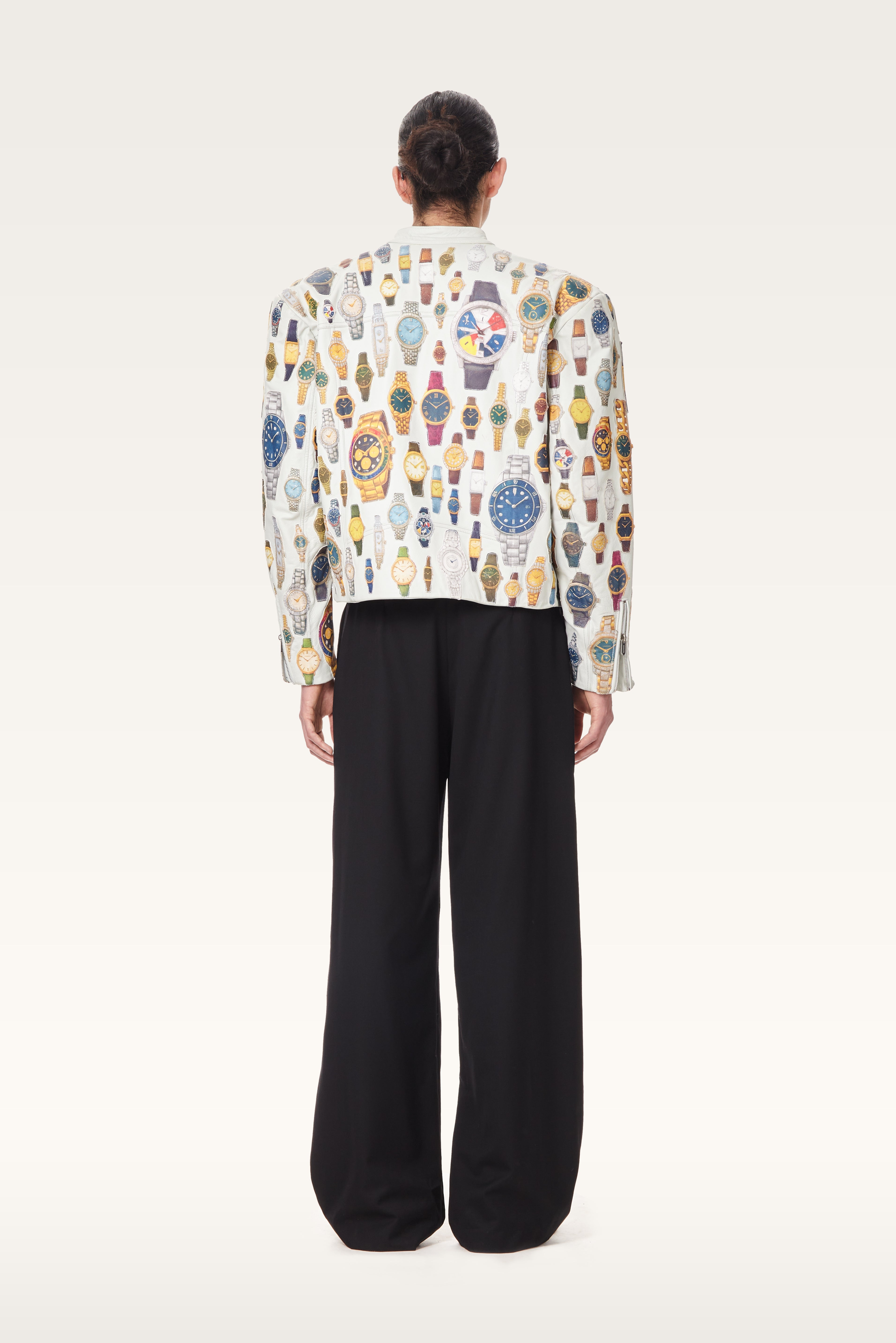 Timepiece Leather Moto Jacket Or Watches Leather Moto Jacket