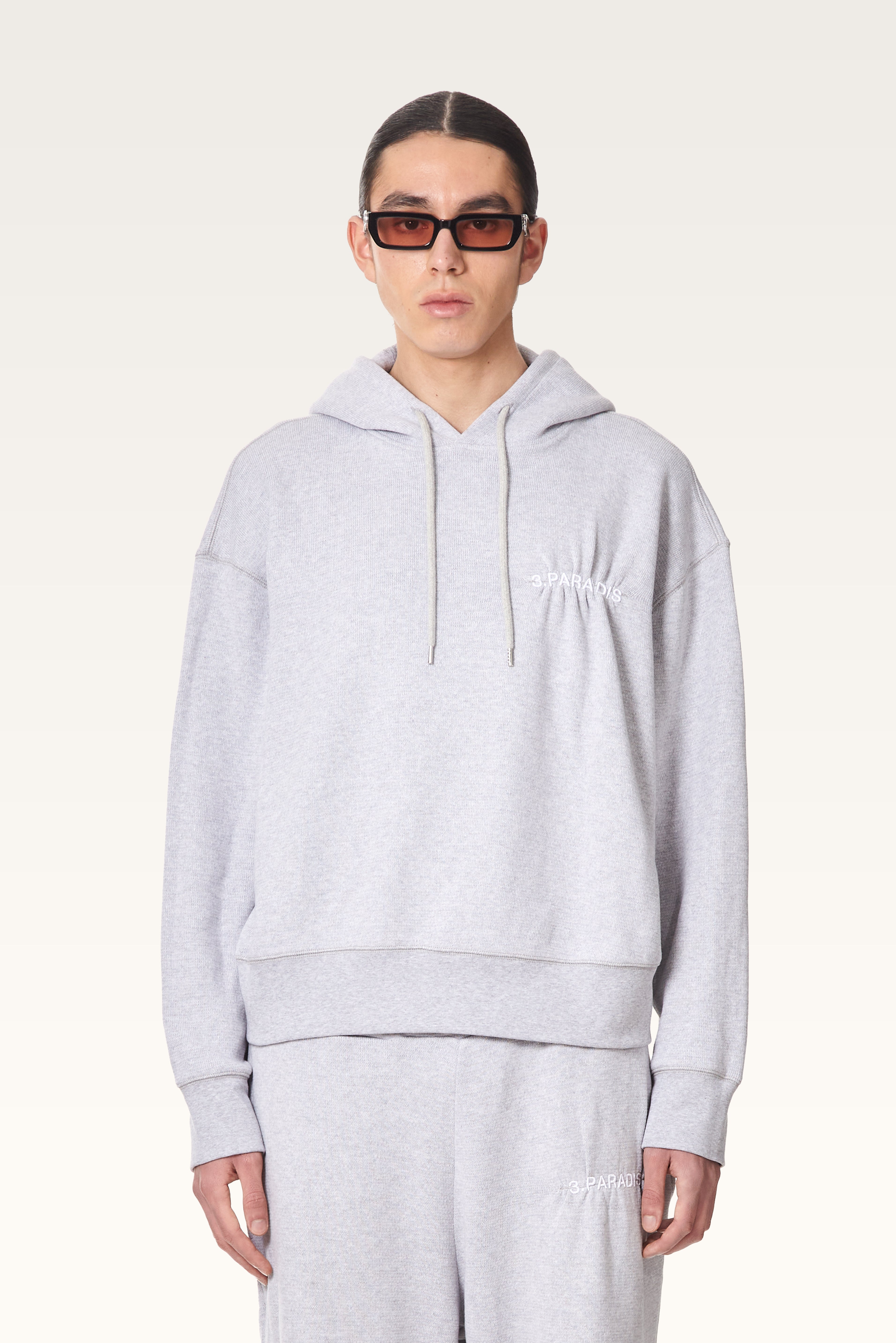 Pleated Hooded Sweater