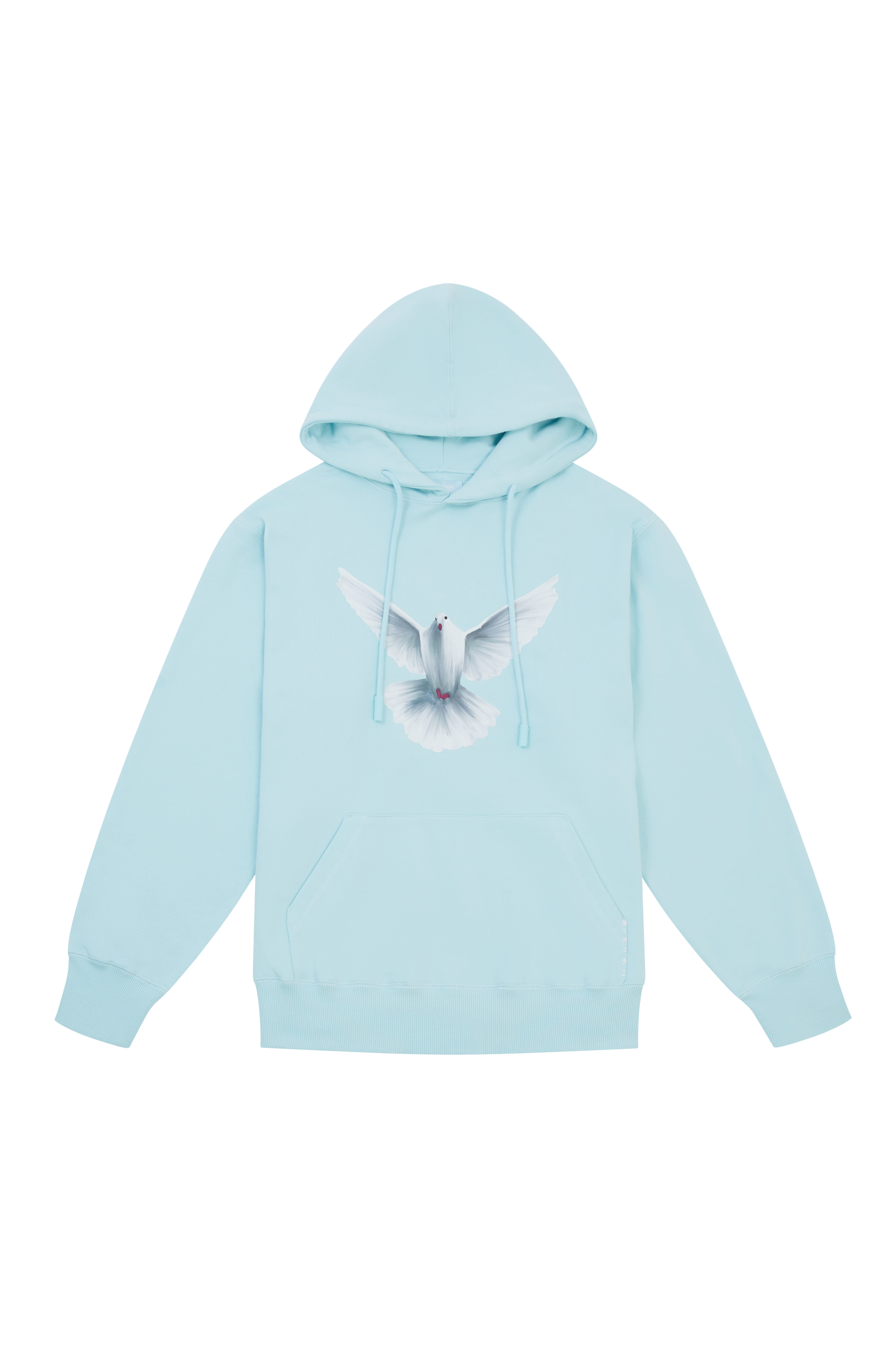 FLYING DOVES SKY BLUE HOODED SWEATER