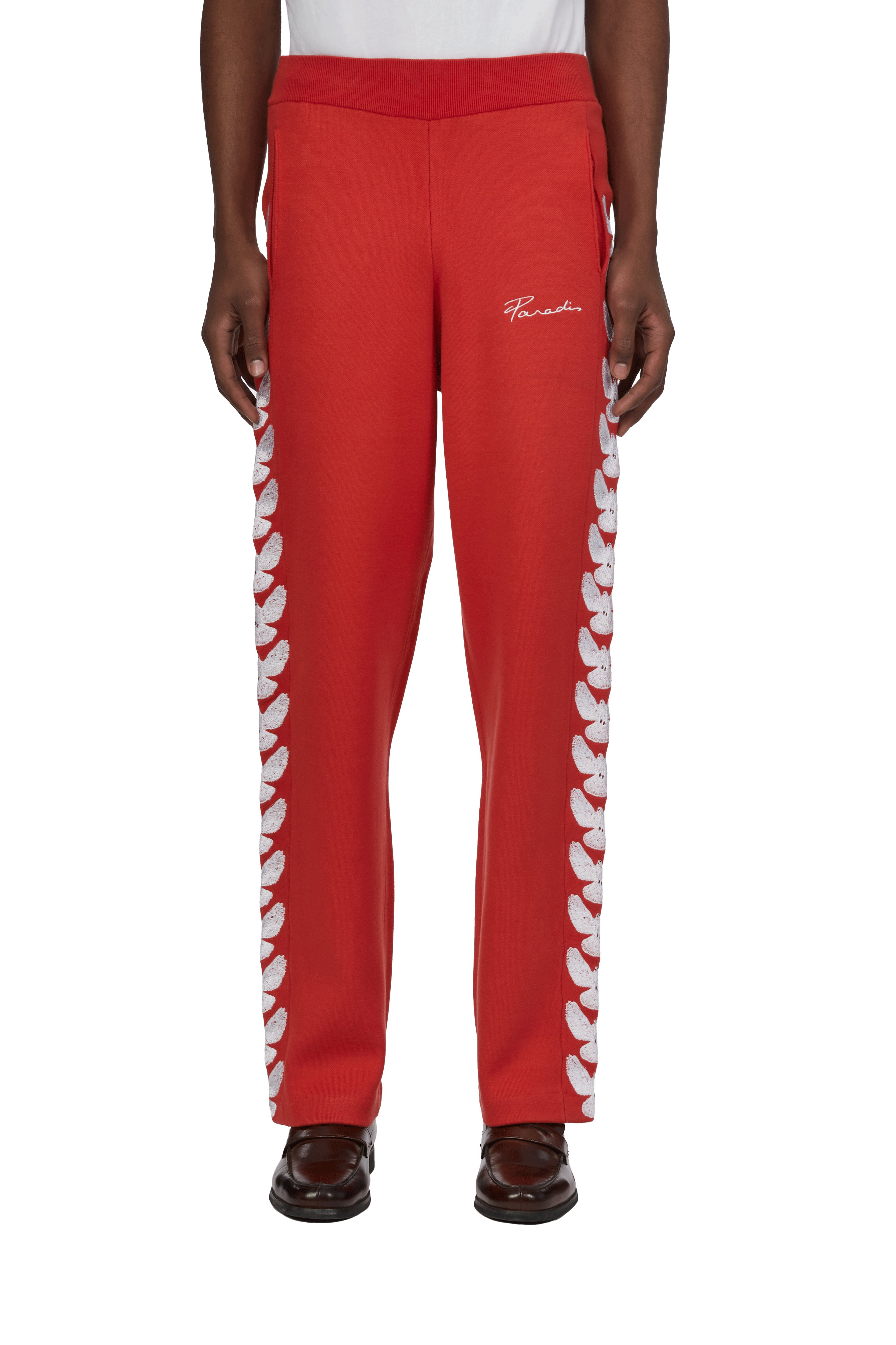 UNITY DOVES RED TRACK PANTS