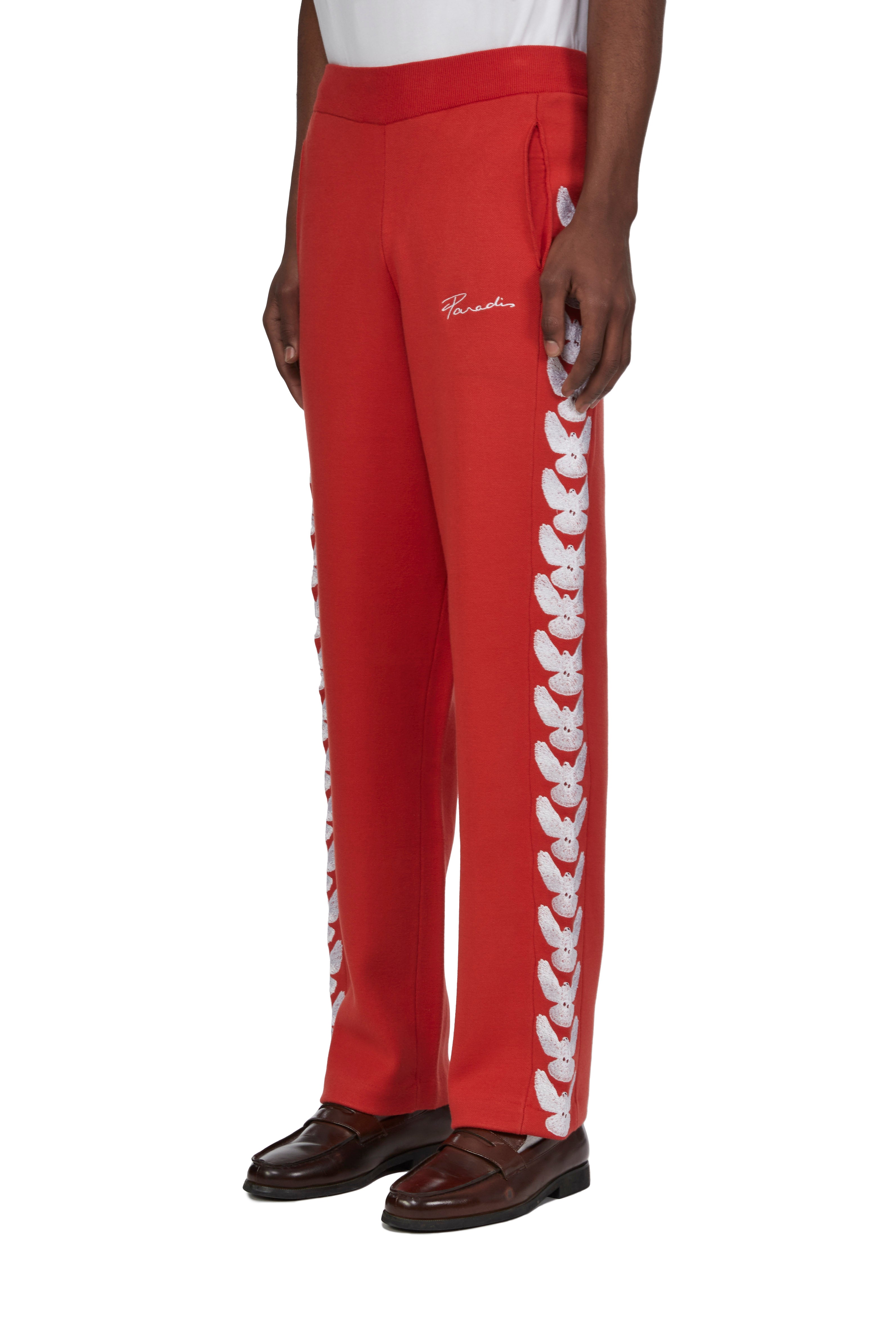 UNITY DOVES RED TRACK PANTS