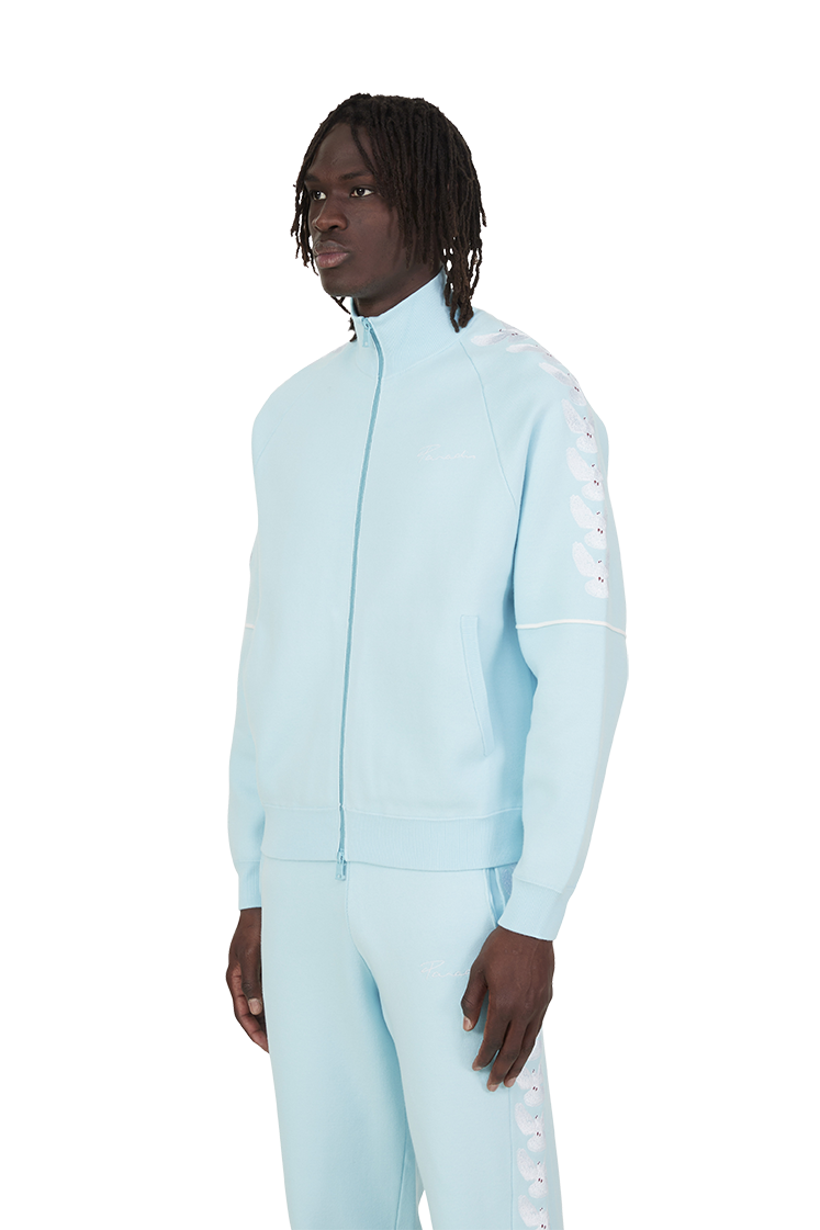 UNITY SKY BLUE KNIT TRACK JACKET