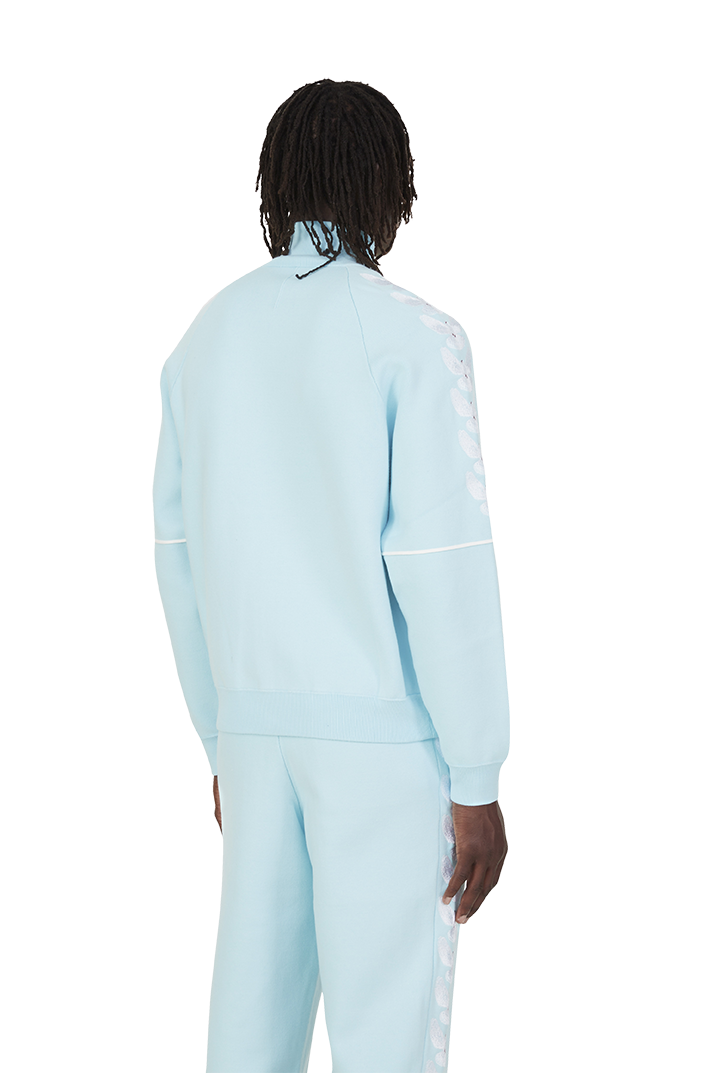 UNITY SKY BLUE KNIT TRACK JACKET