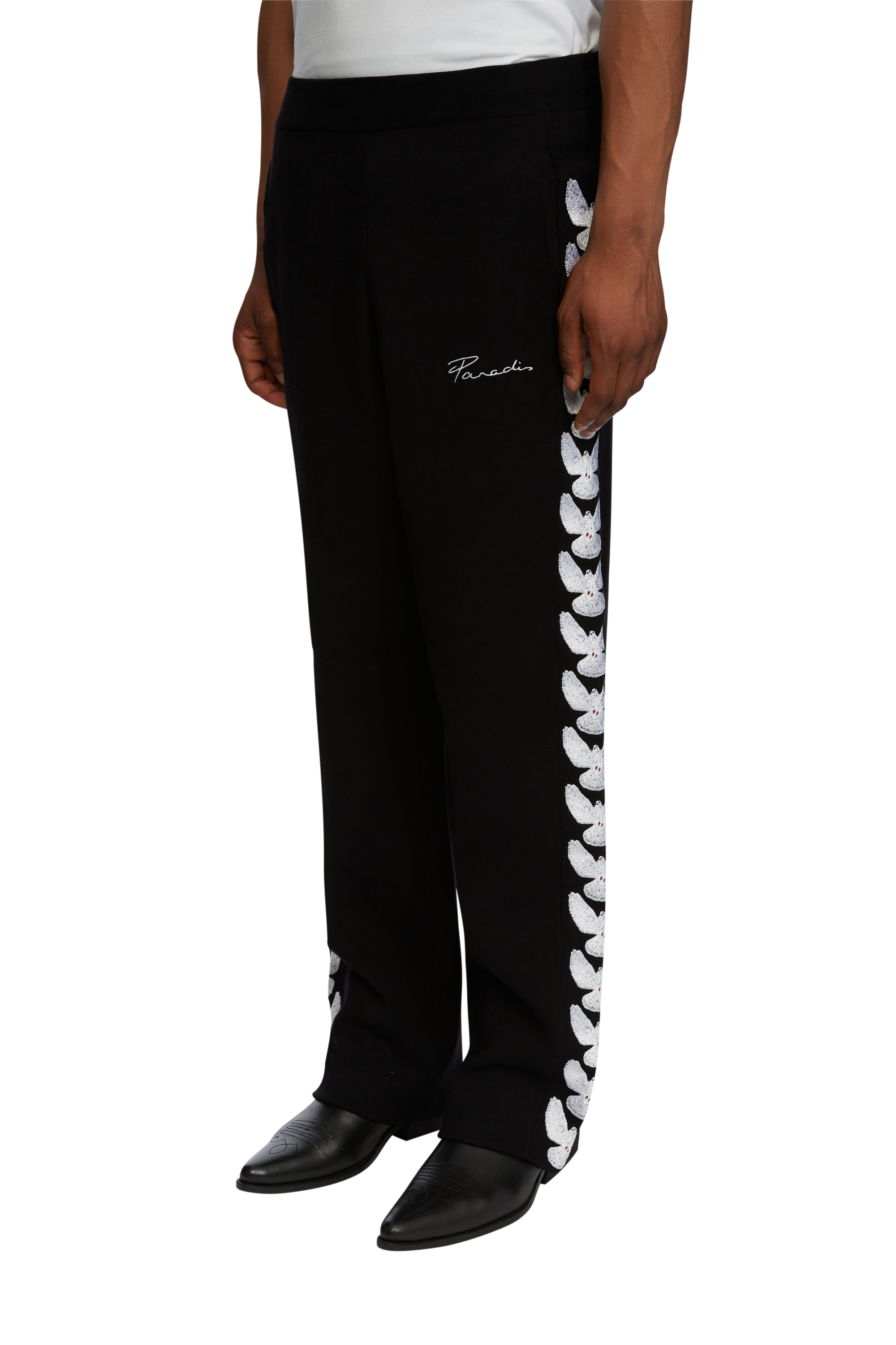 UNITY BLACK KNIT TRACK PANTS
