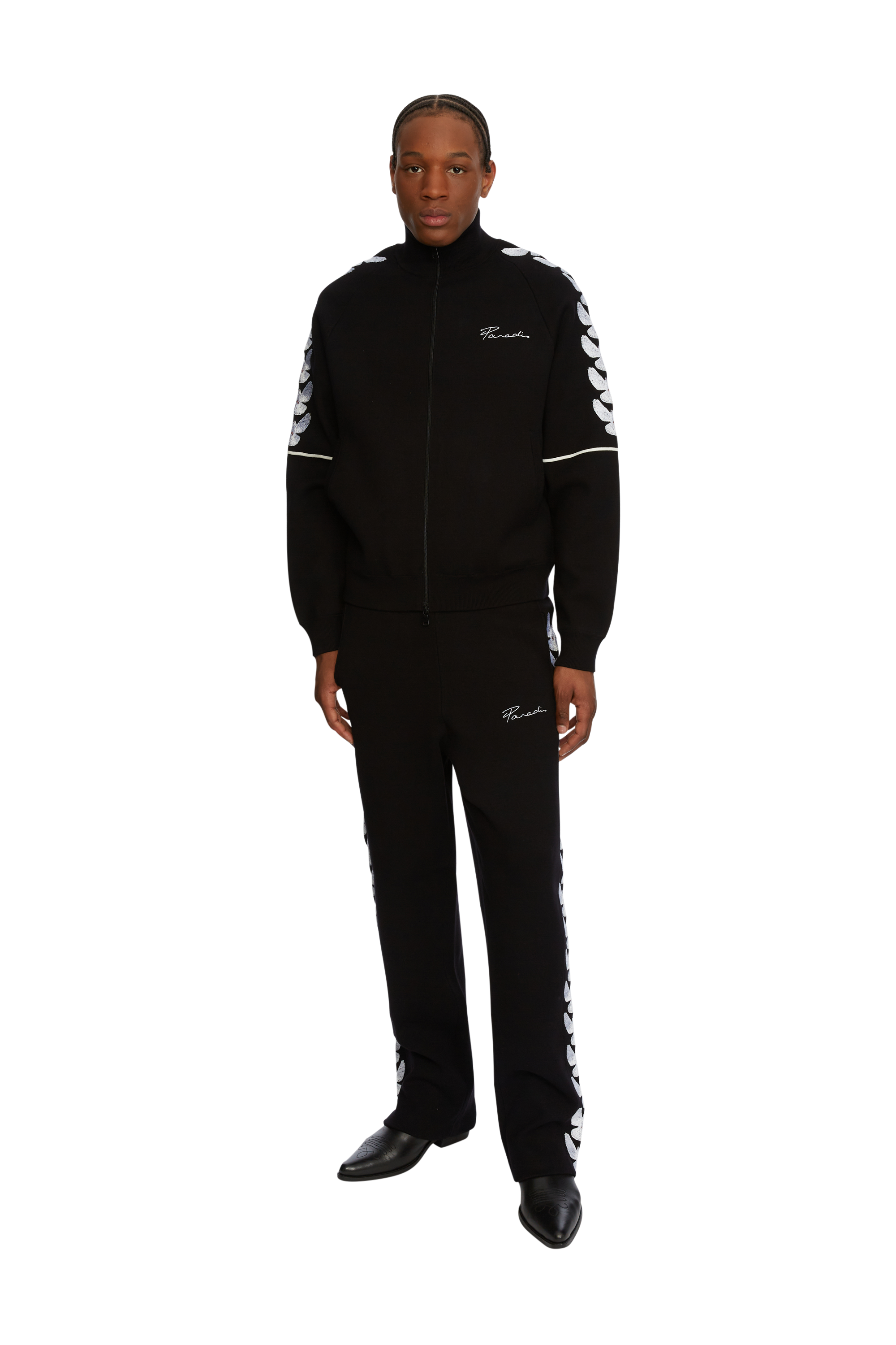 UNITY BLACK KNIT TRACK PANTS