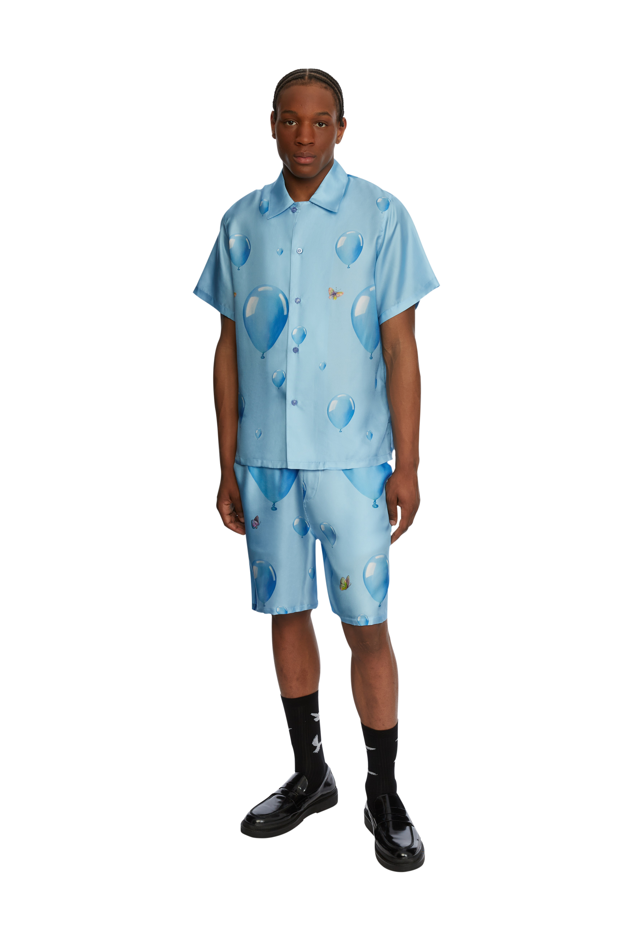 Dreaming Balloons Shorts in Silk