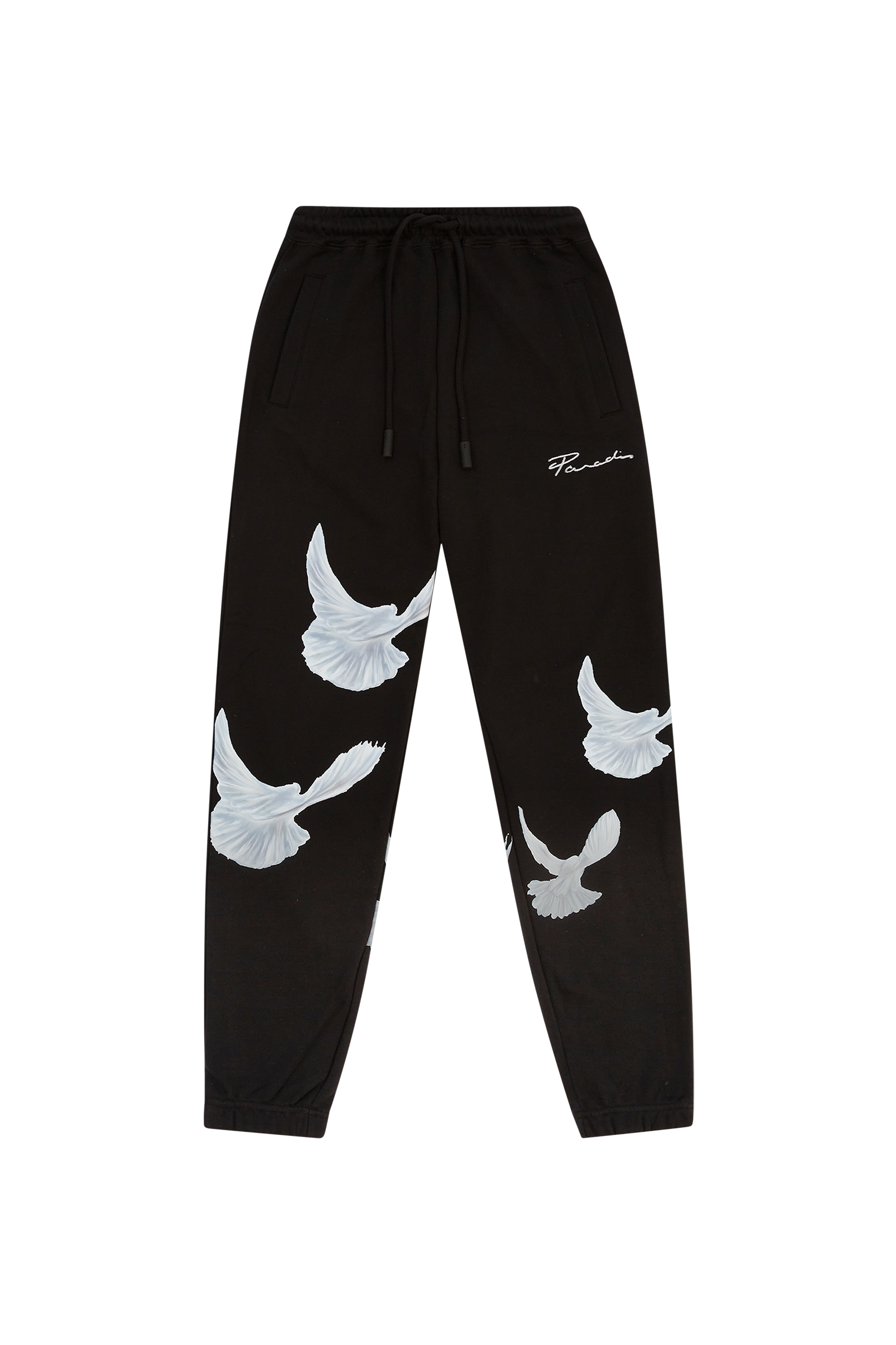 SINGING DOVES BLACK LOUNGE PANTS